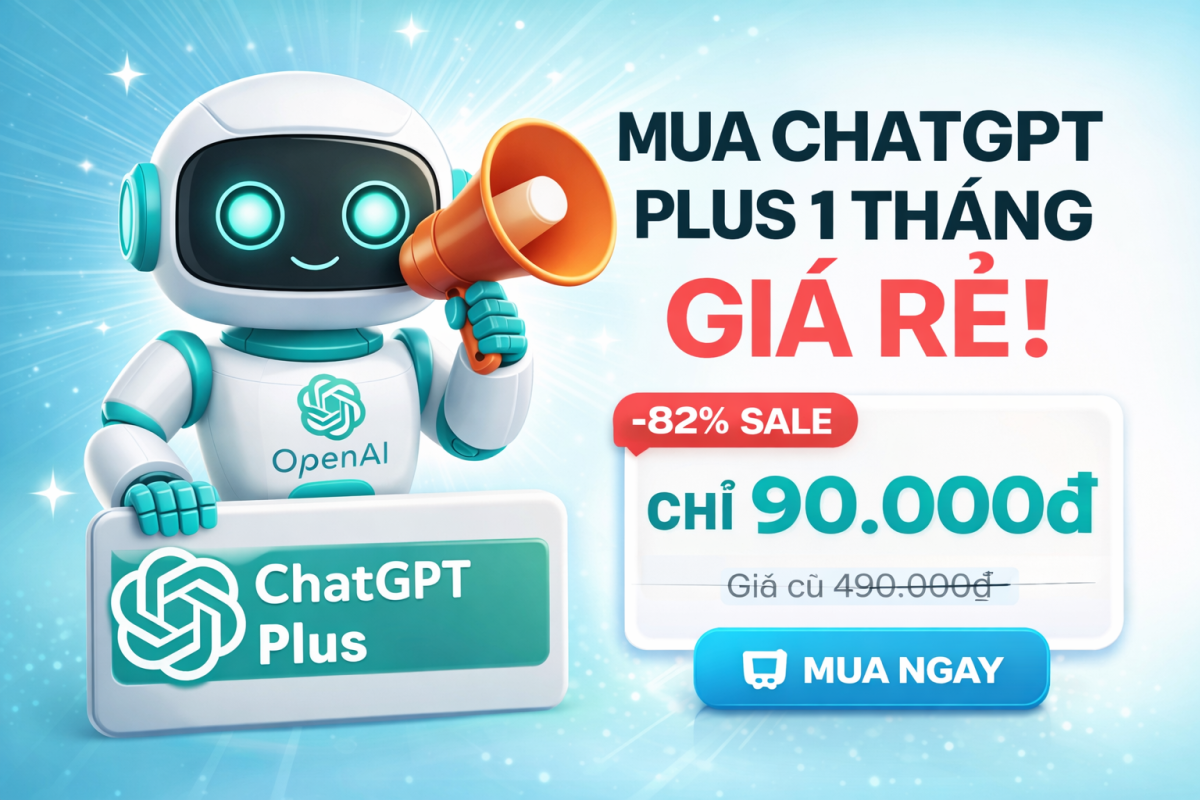 ChatGPT Plus 1 Tháng Giá Rẻ Chỉ 90K Tại Dungthu.com – Dùng GPT-5 Nhanh, Tiết Kiệm 80%