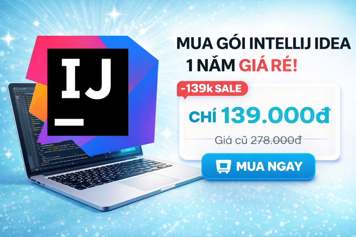 IntelliJ IDEA 1 Năm Giá Rẻ Tại Dungthu.com – License Chính Hãng Cho Lập Trình Viên