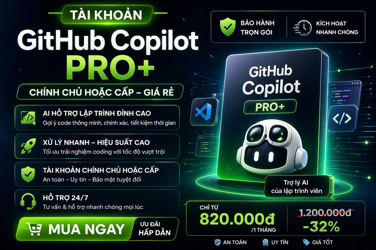GitHub Copilot Pro+ – Bản Nâng Cấp Dành Cho Developer Không Muốn Code Theo Cách Cũ
