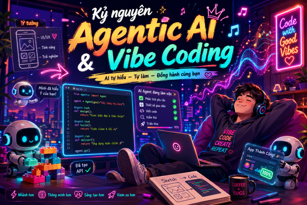 Kỷ nguyên Agentic AI & Vibe Coding: Lập trình đổi luật chơi