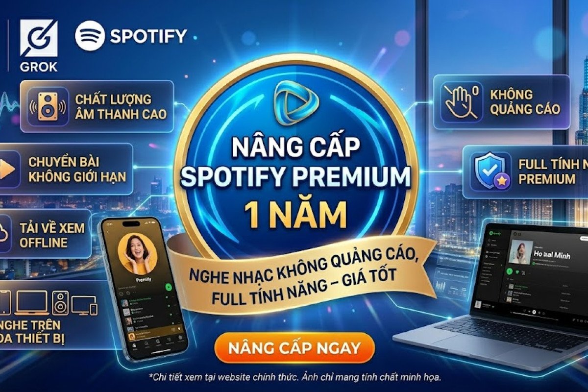 Nâng Cấp Spotify Premium Chính Chủ 1 Năm – Nghe Nhạc Không Quảng Cáo, Full Tính Năng Giá Tốt