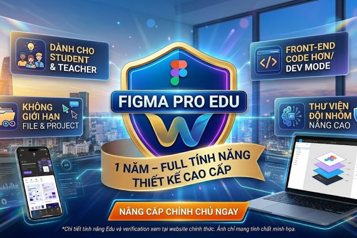 Tài Khoản Figma Pro EDU 1 Năm – Full Tính Năng Thiết Kế Cao Cấp Dành Cho Student & Teacher