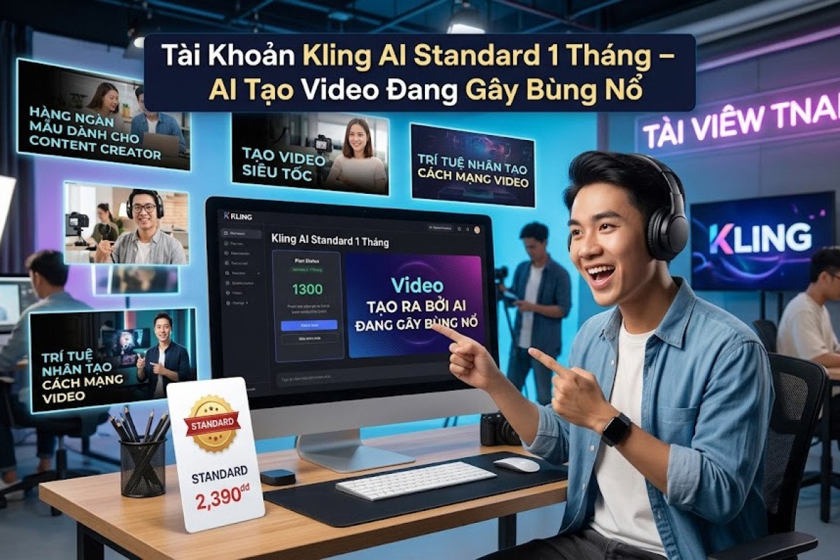 Tài Khoản Kling AI Standard 1 Tháng – AI Tạo Video Đang Gây Bùng Nổ Trong Giới Content Creator