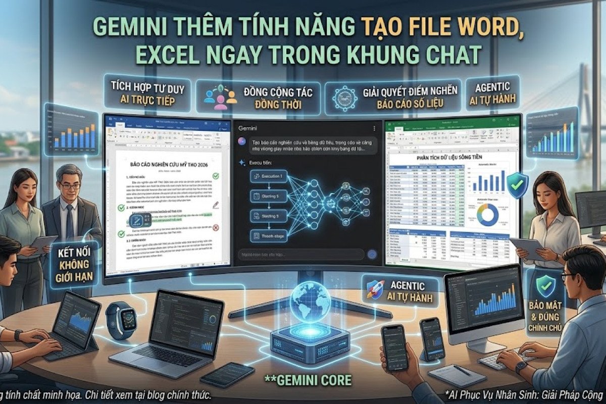 Gemini Thêm Tính Năng Tạo File Word, Excel Ngay Trong Khung Chat