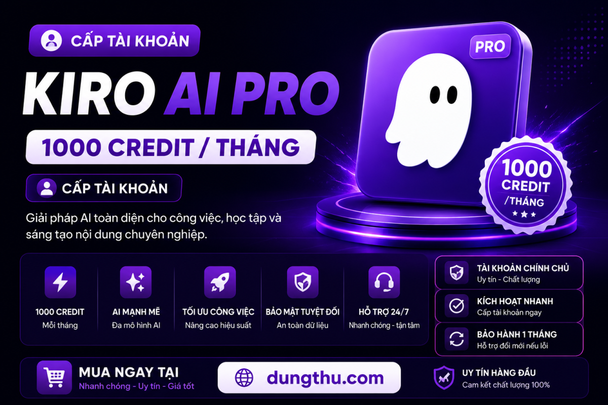 KIRO AI PRO – 1000 CREDIT/THÁNG