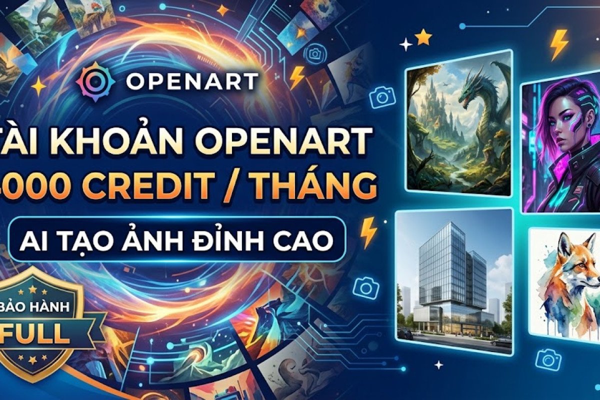 Tài Khoản OpenArt 4000 Credit 1 Tháng – AI Tạo Ảnh Đỉnh Cao, Bảo Hành Full