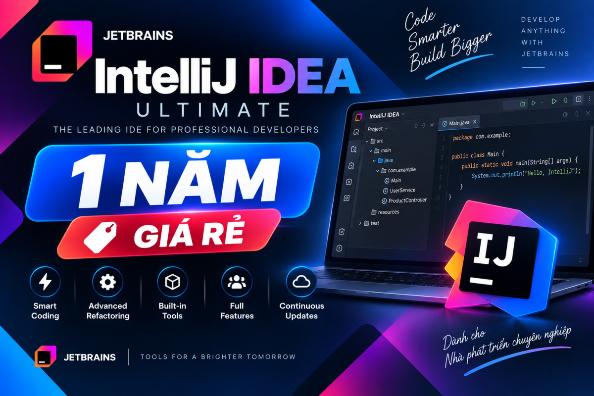 Tài khoản IntelliJ IDEA Ultimate 1 Năm Giá rẻ