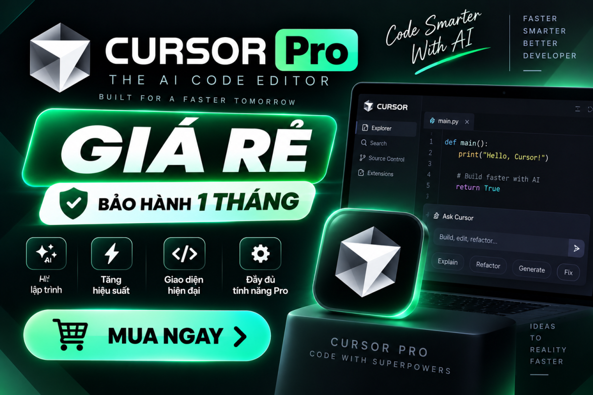 Cursor Pro Giá Rẻ - Bảo Hành 1 tháng Giá rẻ