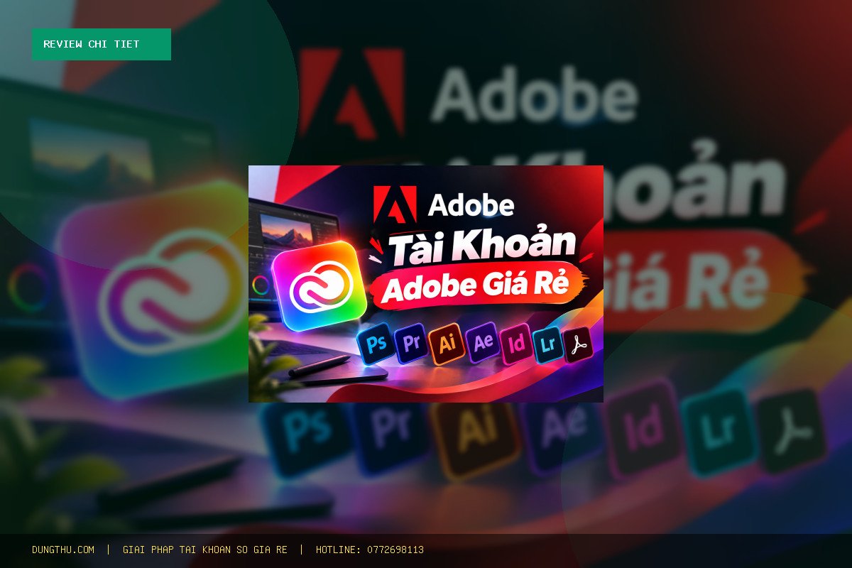 Đánh Giá Tài Khoản Adobe Bản Quyền Giá Rẻ Full Ứng Dụng 1 Tháng: Uy Tín, Tiết Kiệm 82% Có Đáng Mua?