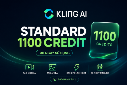 Tài Khoản Kling AI Standard 1100 Credits 30 Ngày - Bảo Hành Full